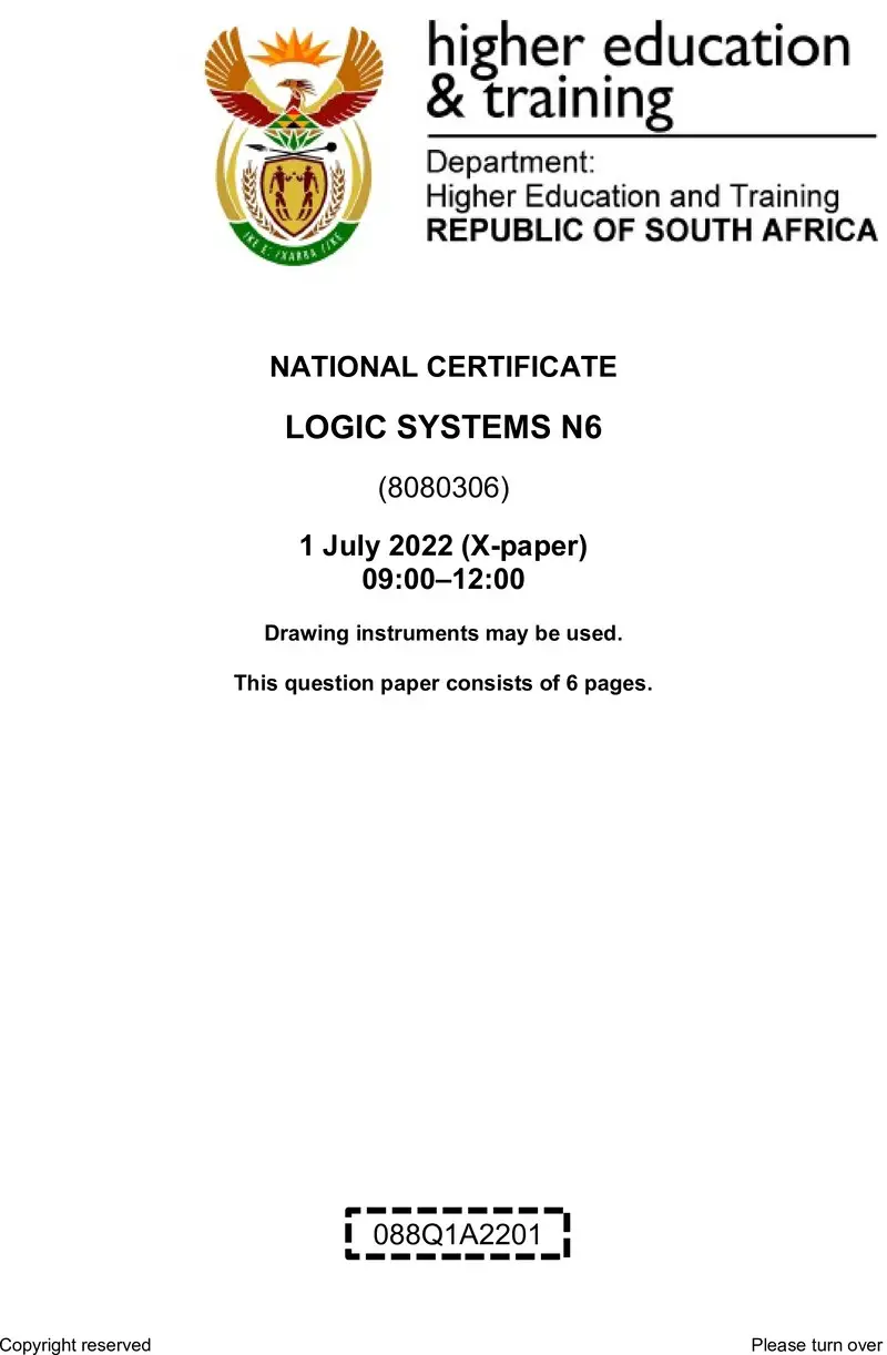 T960 Logic Systems N6 QP Aug 2022 preview