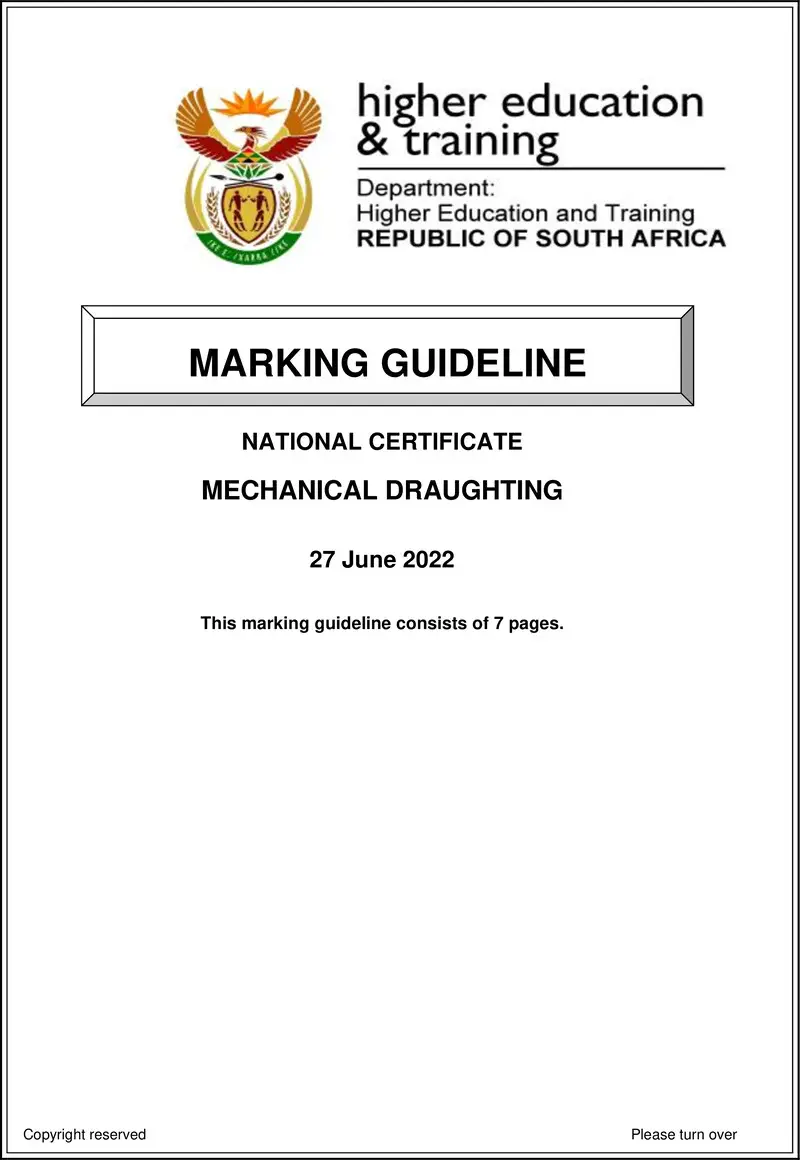 T1060 Mechanical Draughting Memo Aug 2022