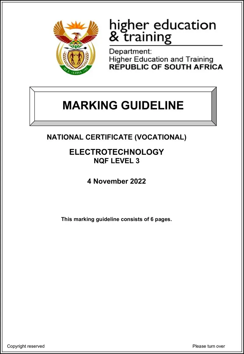 Nc1010 Electrotechnology L3 Memo Nov 2022