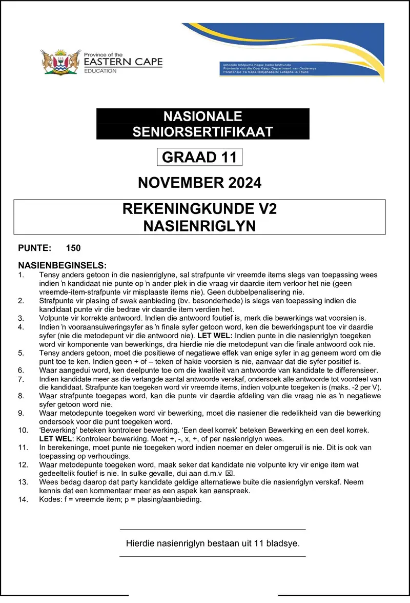 Accounting P2 Memo Gr11 Nov 2024 Afr