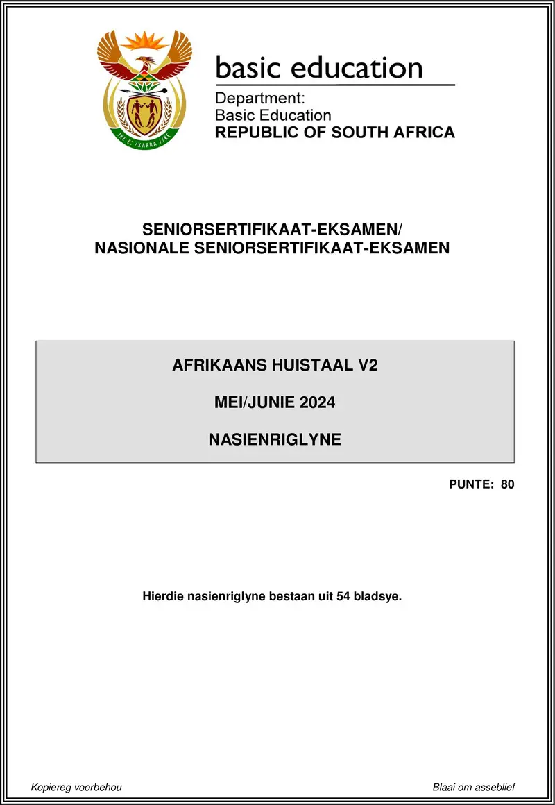 Afr Hl P2 May June 2024 Mg