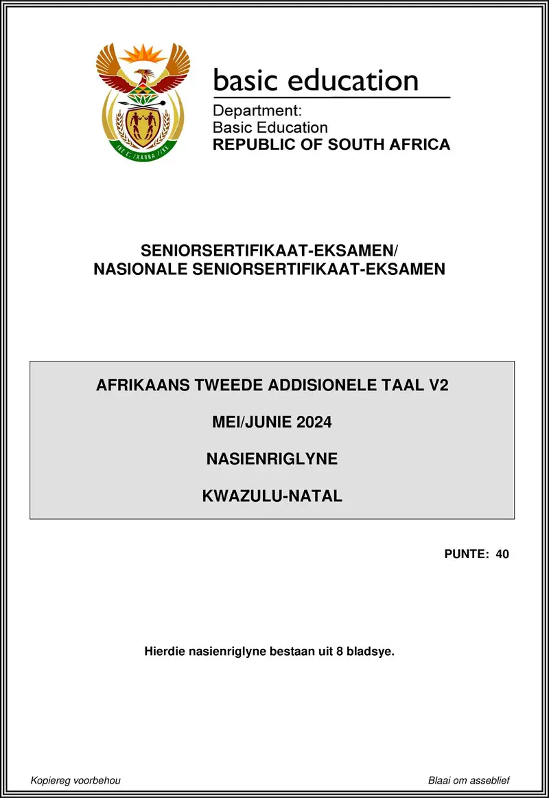 Afr Sal P2 May June 2024 Mg Kwazulu Natal