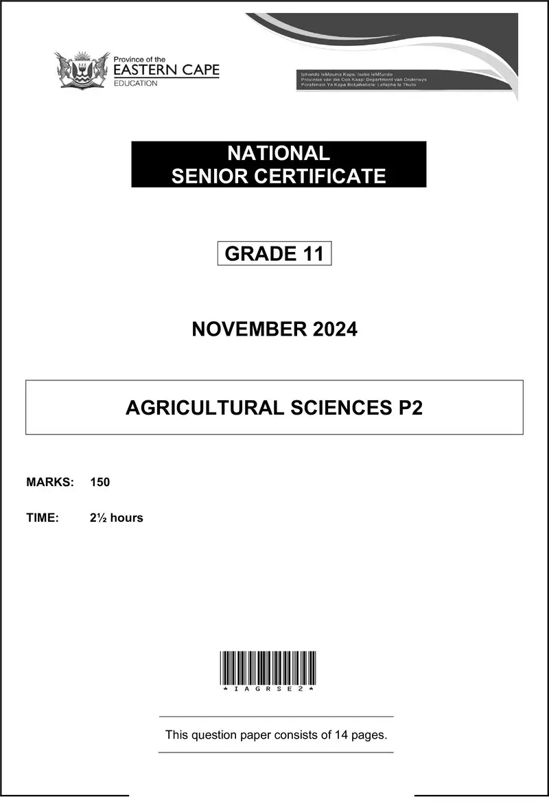 Agric Science P2 Gr11 QP Nov2024 Eng D