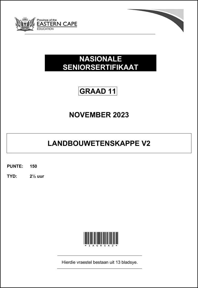 Agric Sciences P2 Gr11 Op Nov2023 Afr D