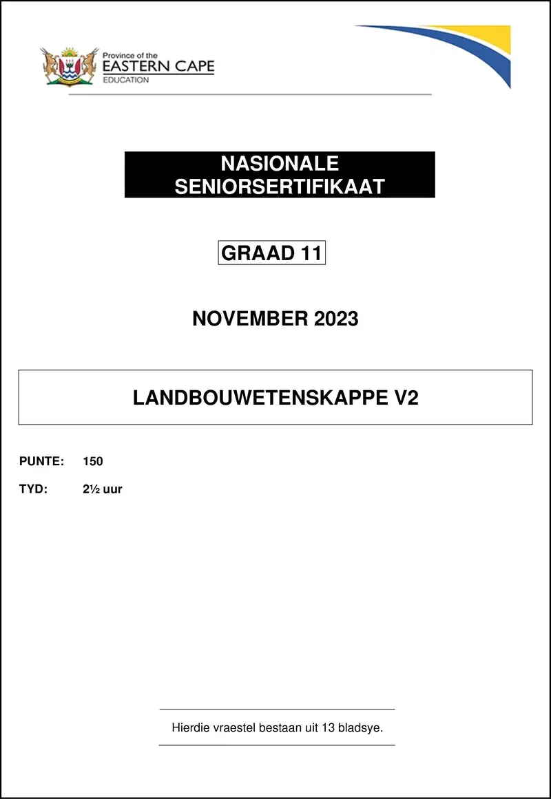 Agric Sciences P2 Gr11 Op Nov2023 Afr