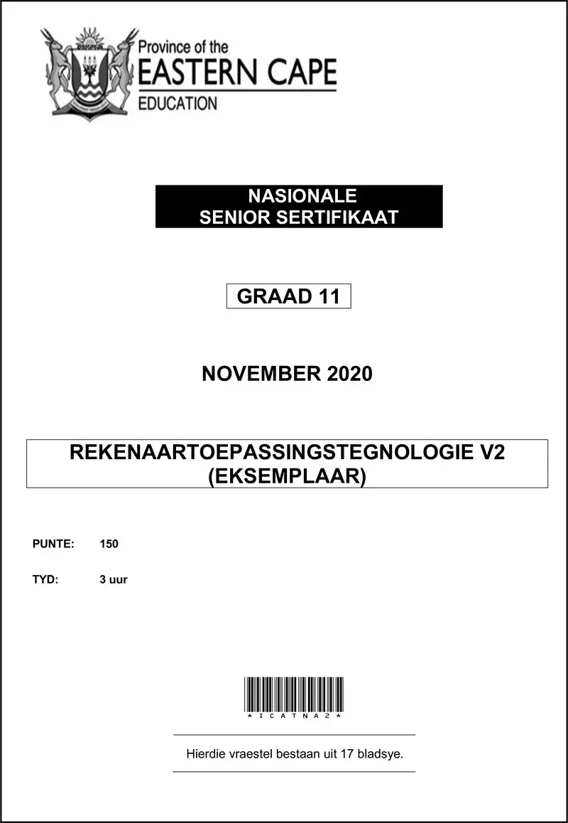 Cat P2 Gr11 QP Memo Nov2020 Afr D