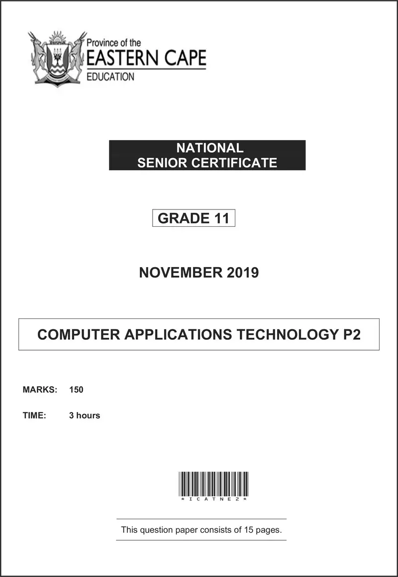 Cat P2 Gr11 QP November 2019 Eng D