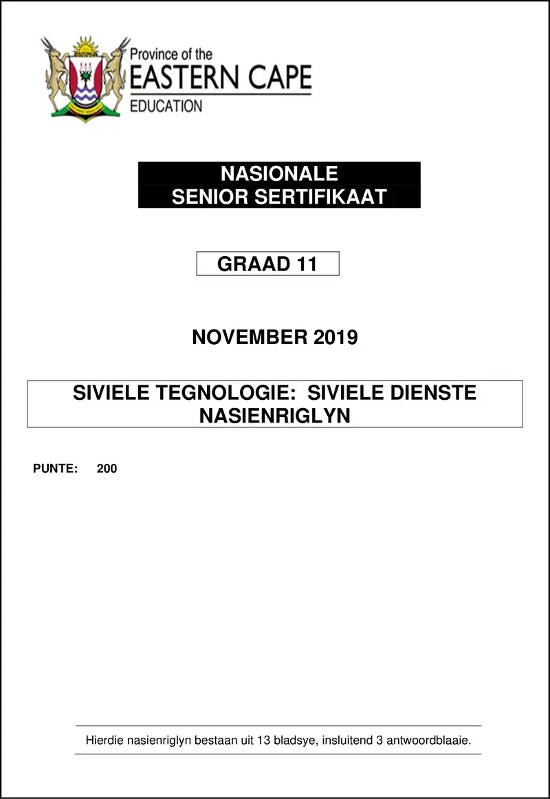 Cvlt Gr11 Memo Afr Nov 2019 Siviele Dienste