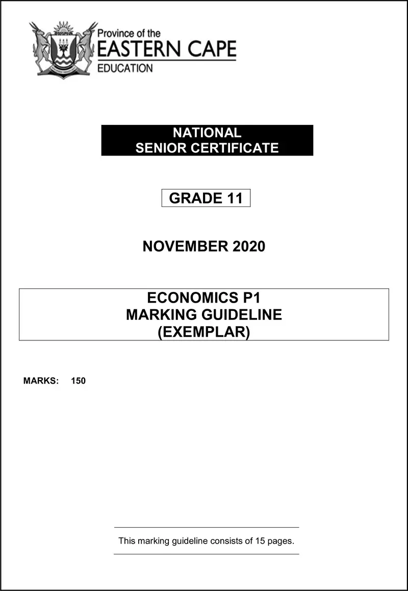 Econ P1 Gr11 Memo Nov2020 Eng D