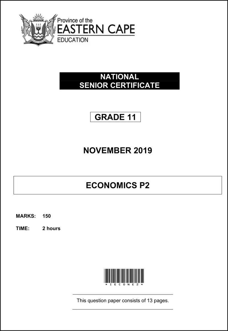 Economics P2 Gr11 QP Nov2019 Eng D