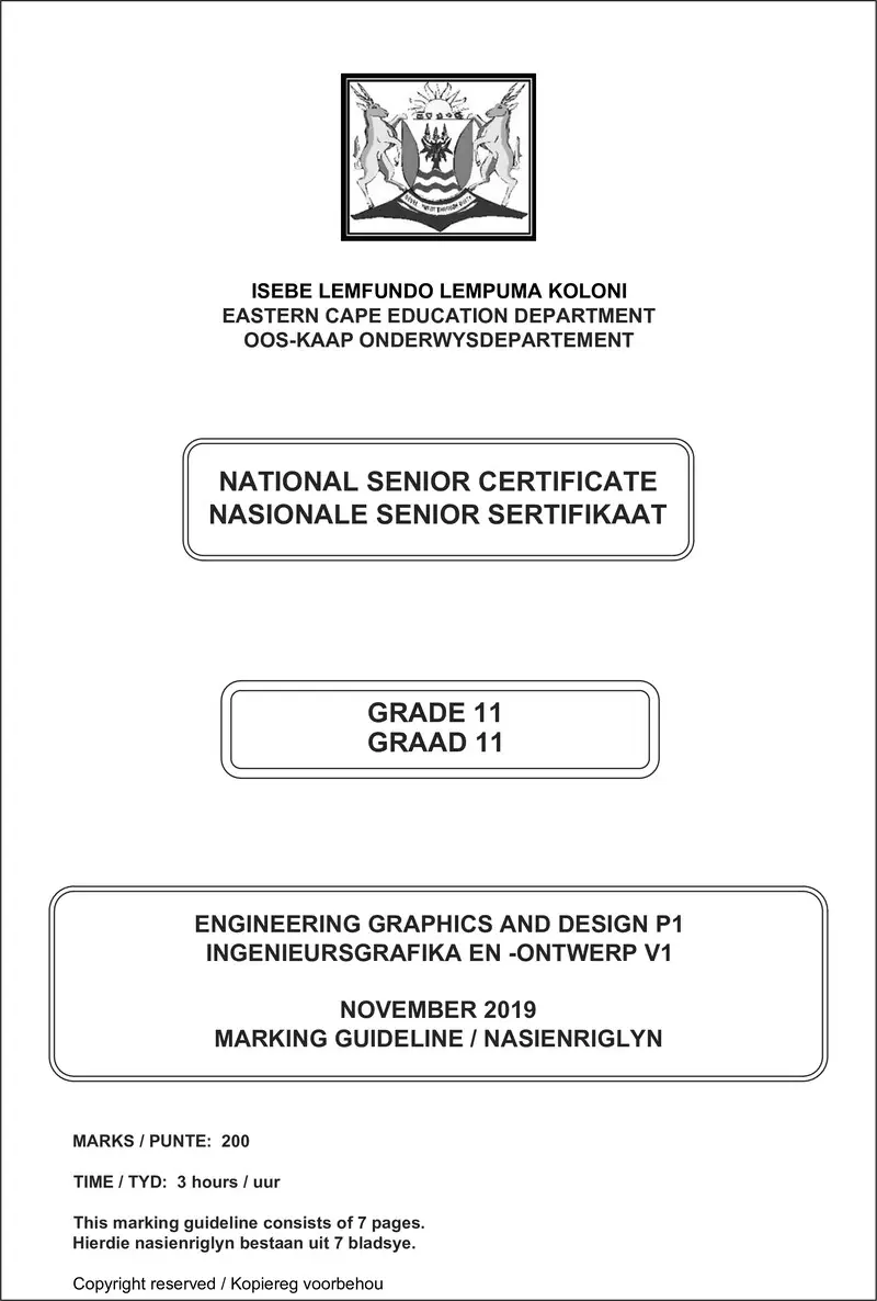 Grade 11 Design past paper 2019 – egd p1 ea gr 11 memo qp d