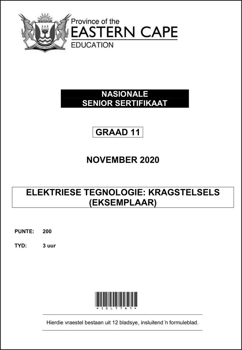 Elec Tech Gr11 QP Memo Nov2020 Power Afr D