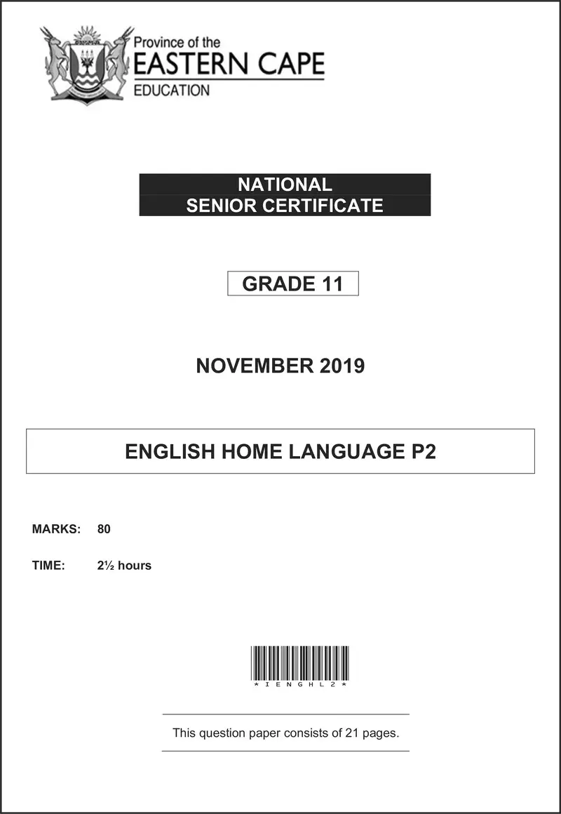 Eng Hl P2 QP Gr11 2019 D