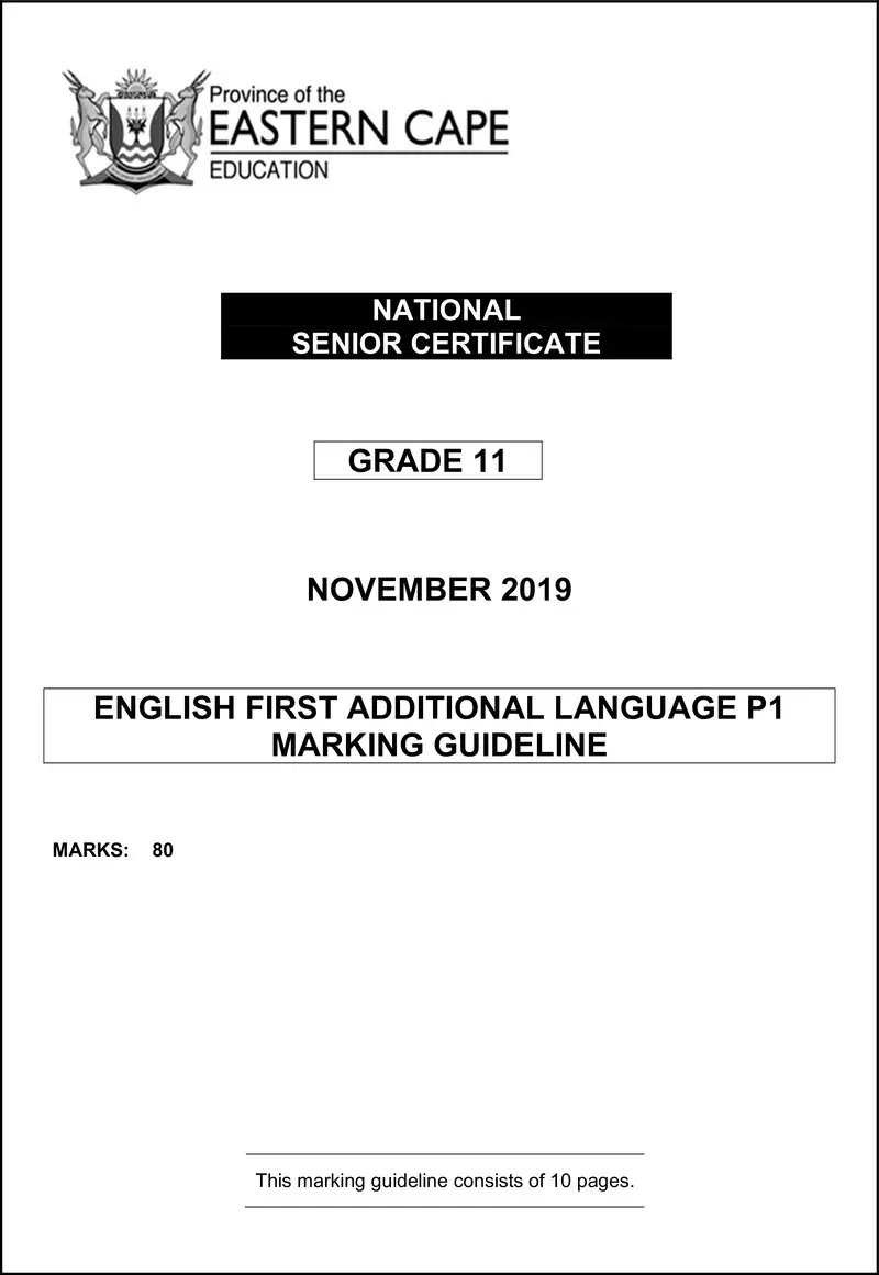 Engfal P1 Gr11 Memo Nov2019 D