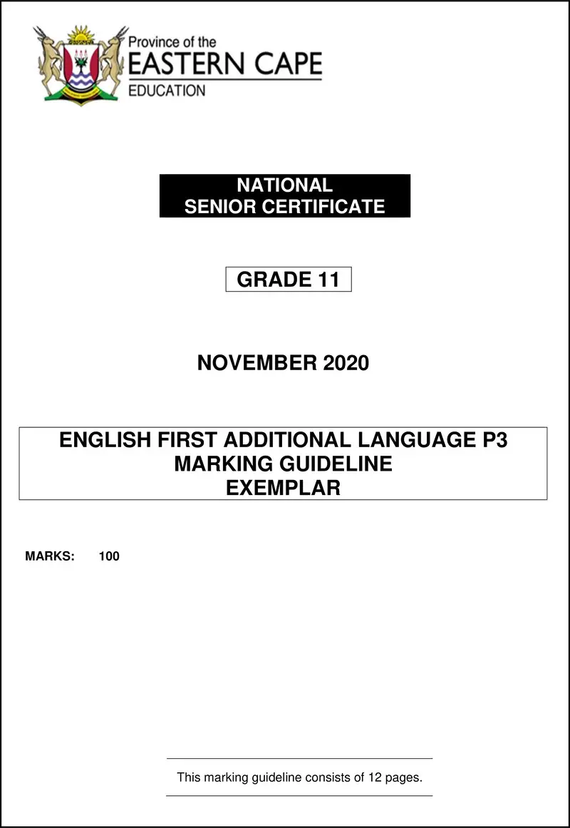 Engfal P3 Memo Gr11 Nov 2020