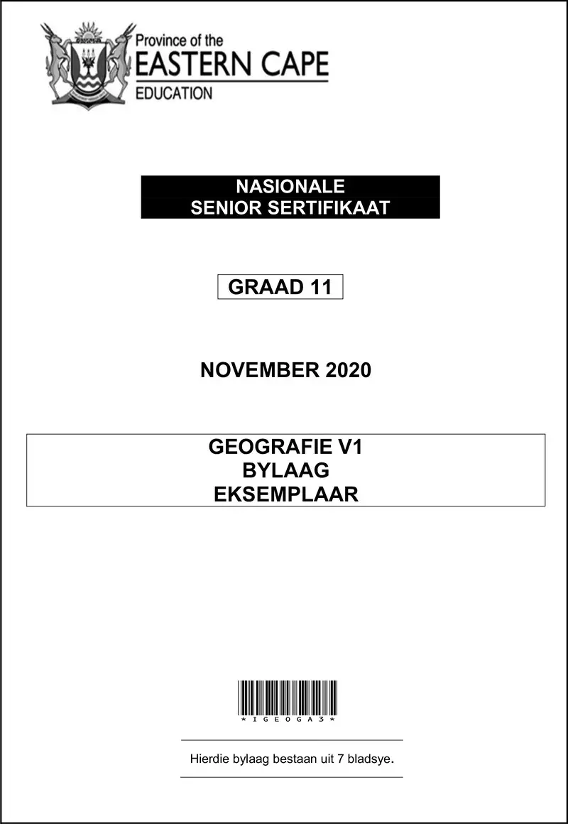 Geography P1 Gr11 Annexure Nov2020 Afr D