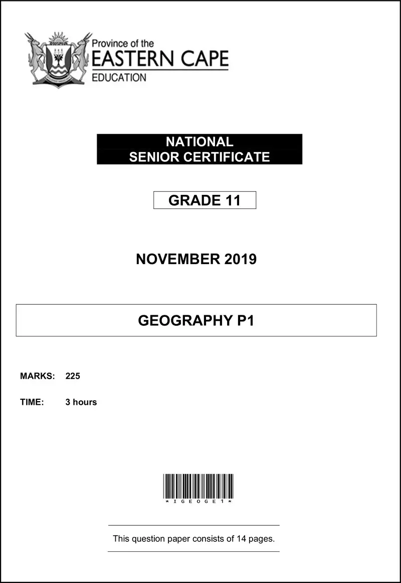 Grade 11 Geography past paper 2019 – geography p1 gr11 qp nov2019 eng d
