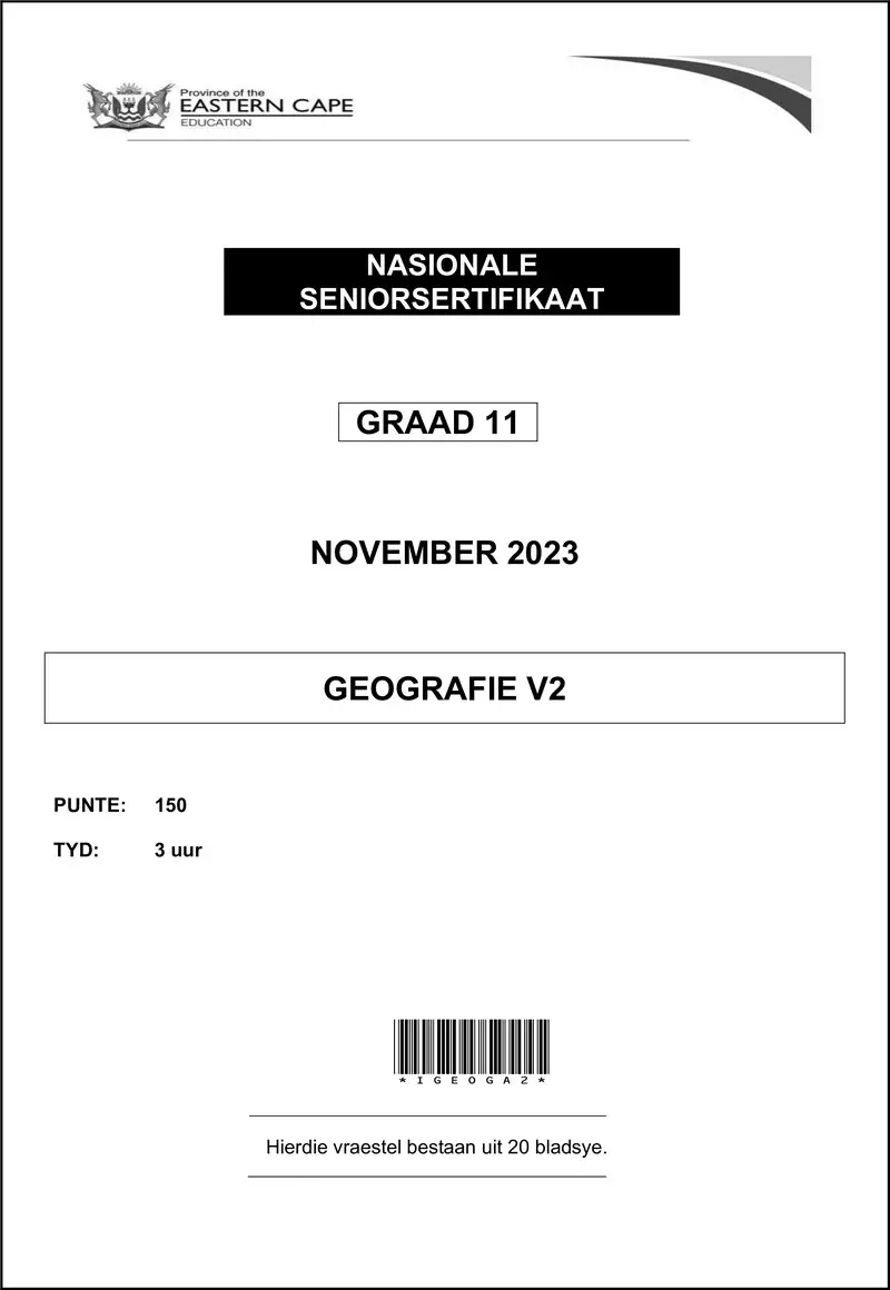 Geography P2 Gr11 QP Nov2023 Afr Dd