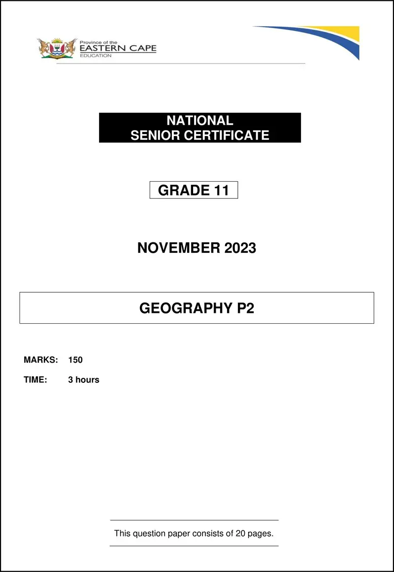 Geography P2 Gr11 QP Nov2023 Eng