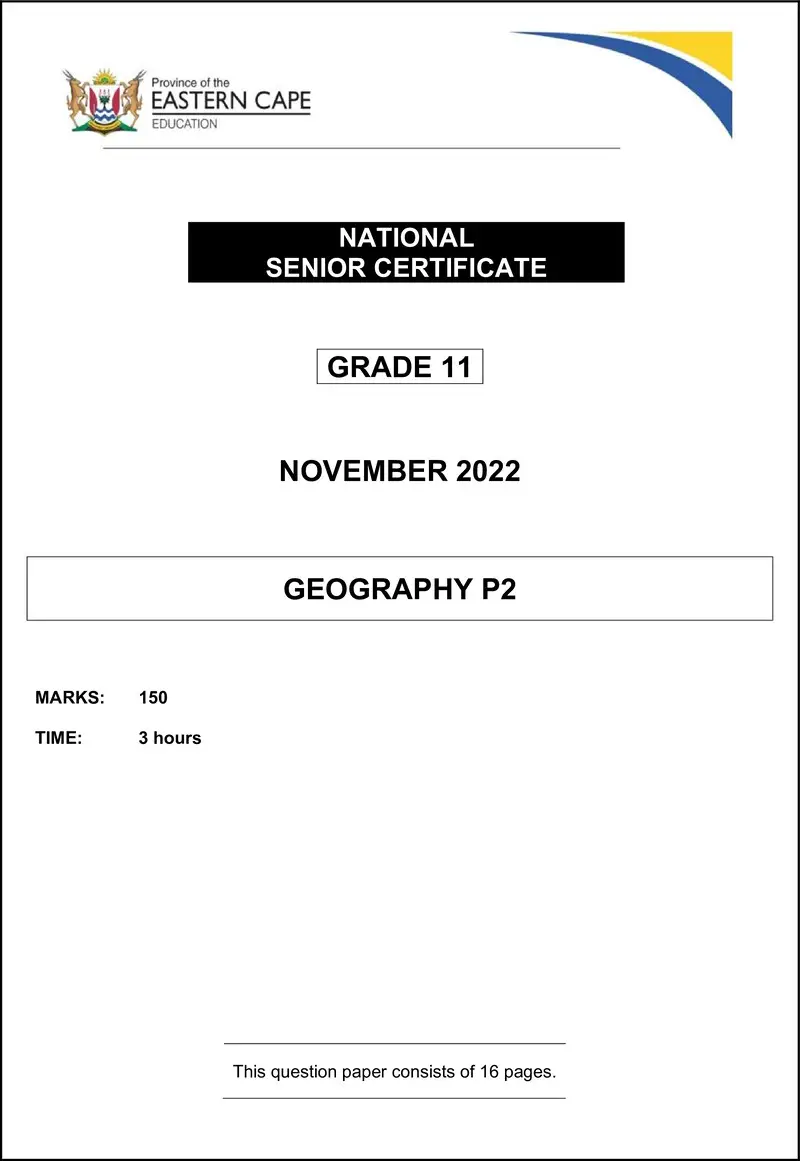 Geography P2 QP Gr11 Nov2022 Eng Final