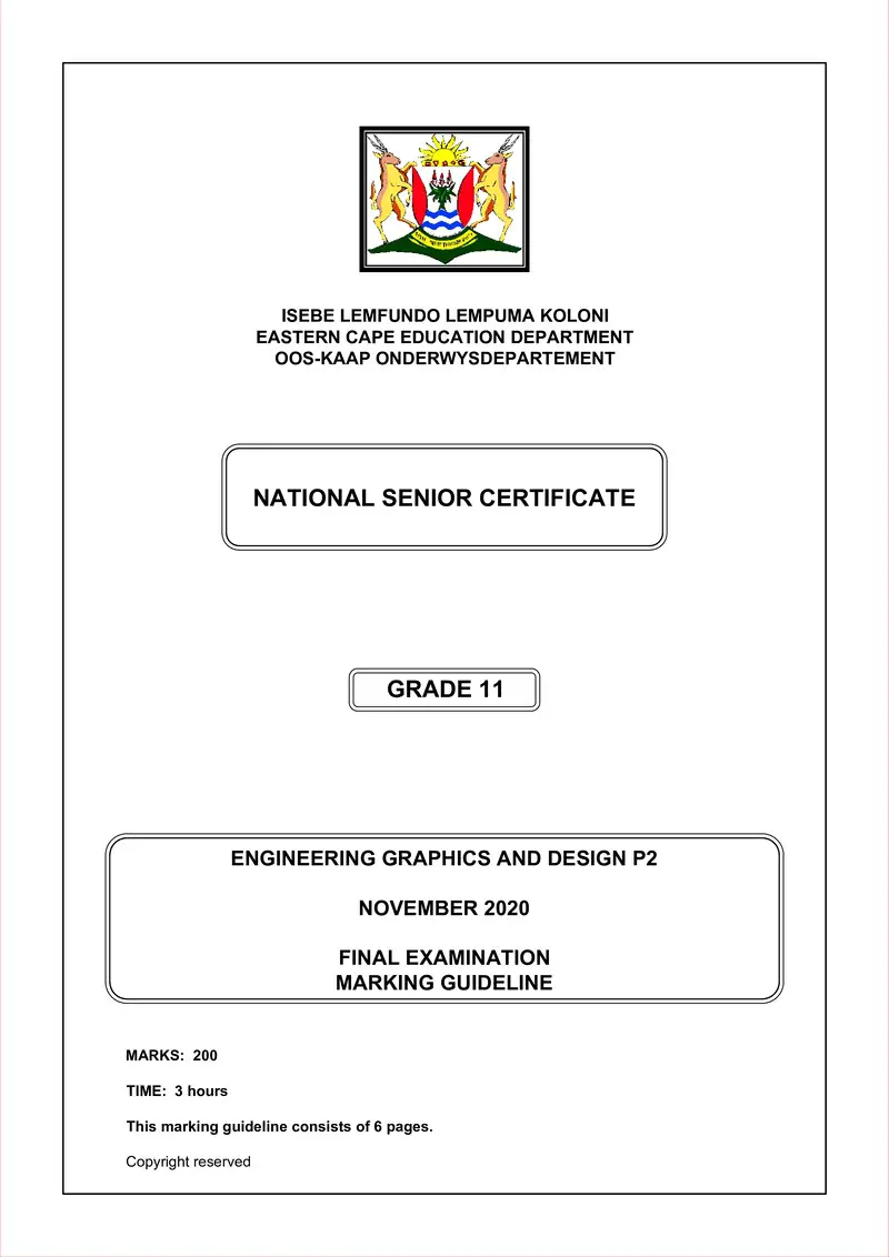 Gr11 Egd P2 Nov 2020 Marking Guideline