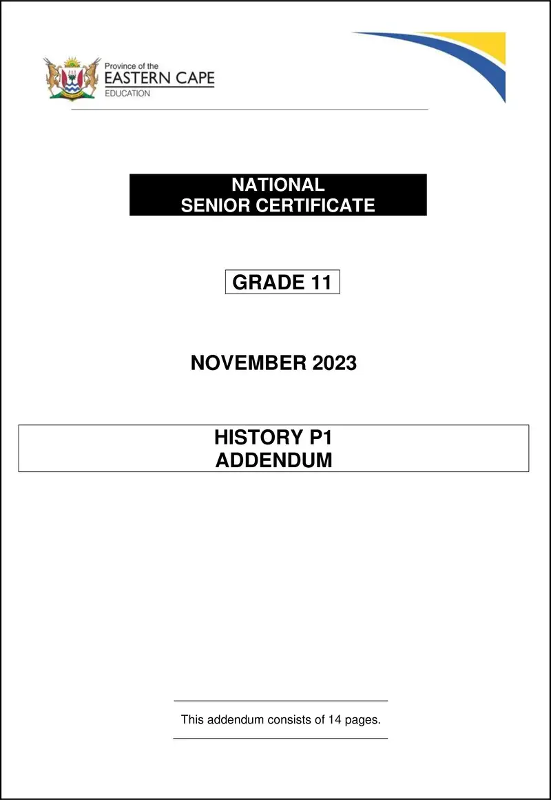 History P1 Gr11 Add Nov2023 Eng