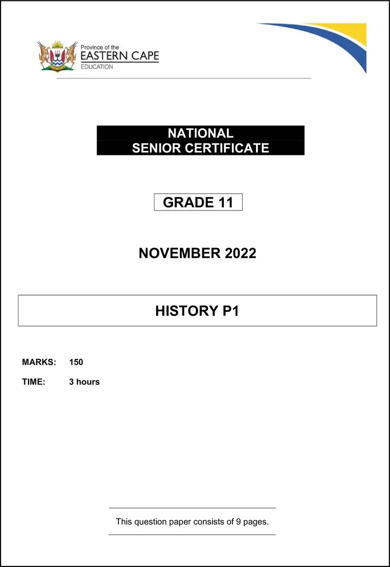 History P1 Gr11 QP Nov 2022 Eng