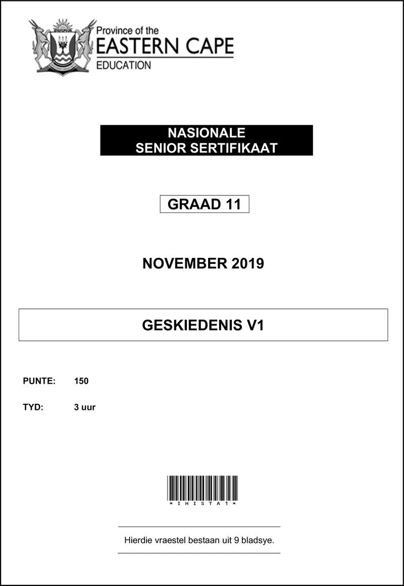 History P1 Gr11 QP Nov2019 Afr D