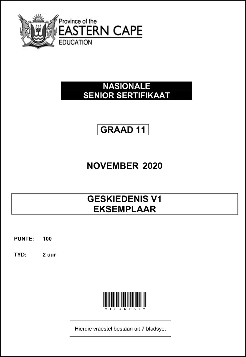 History P1 Gr11 QP Nov2020 Afr D