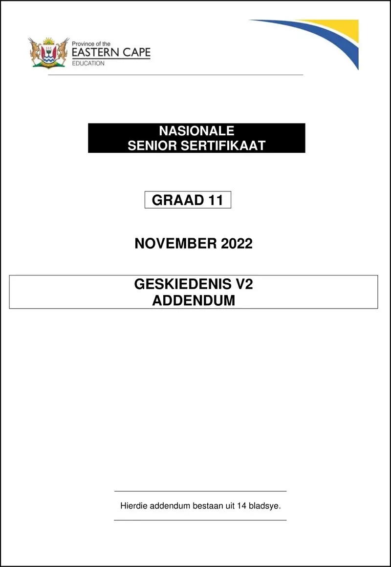 History P2 Addendum Gr11 Nov2022 Afr
