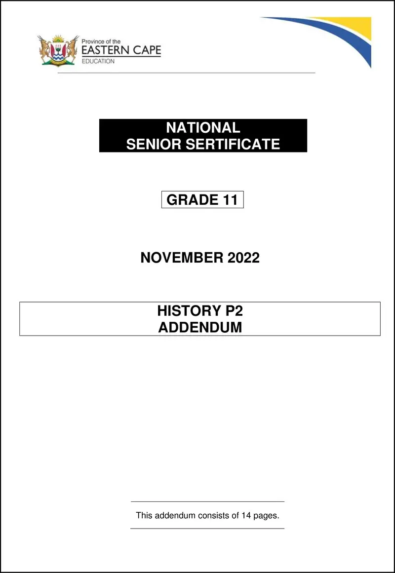 History P2 Addendum Gr11 Nov2022 Eng