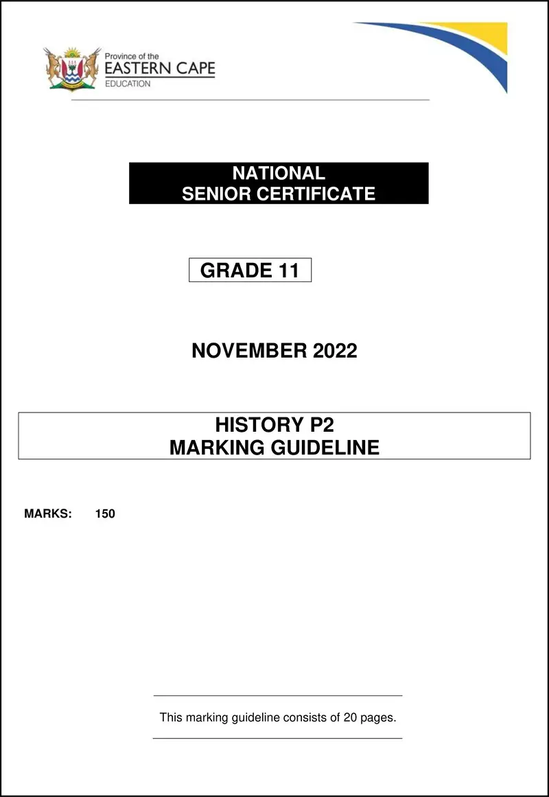 History P2 Memo Gr11 Nov2022 Eng