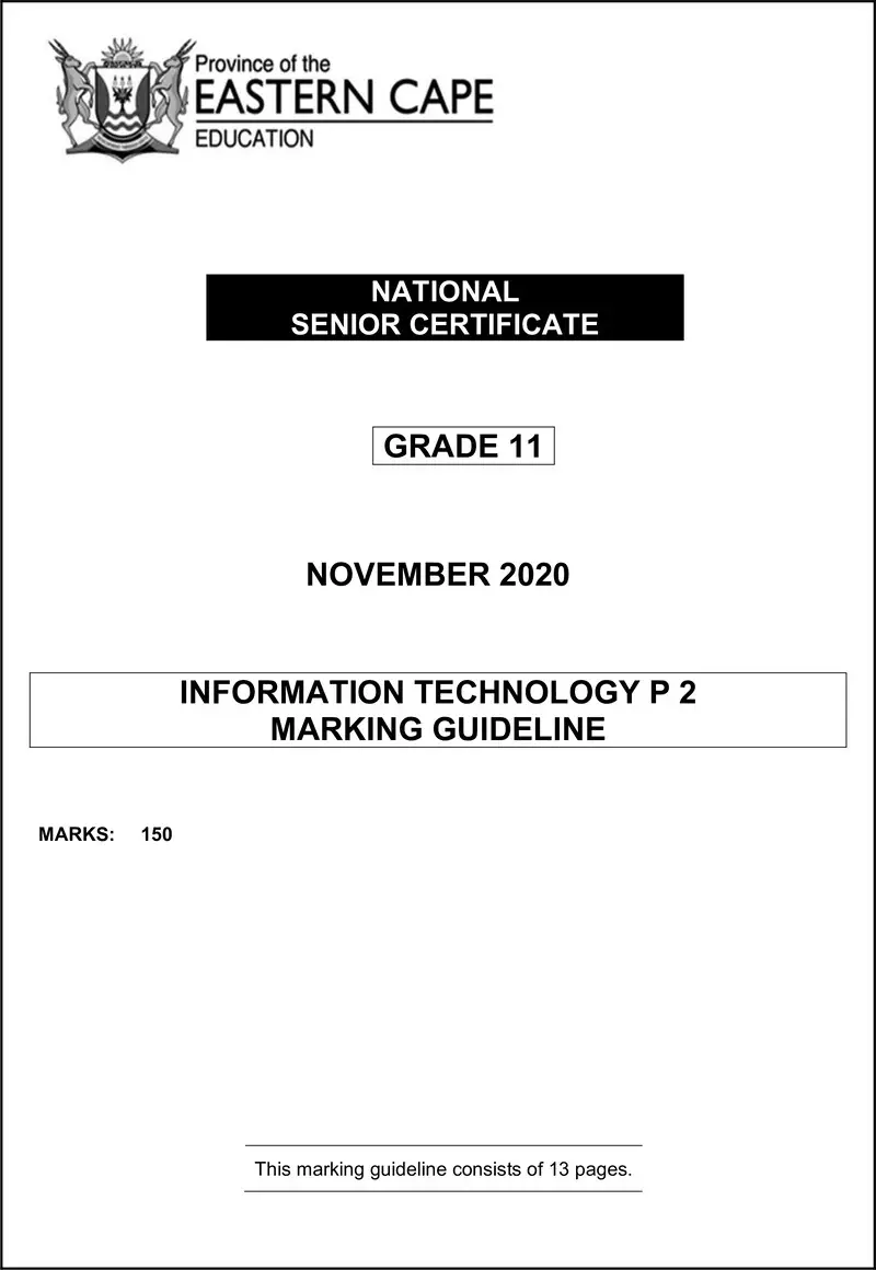 It P2 Gr11 Memo Nov2020 Eng D