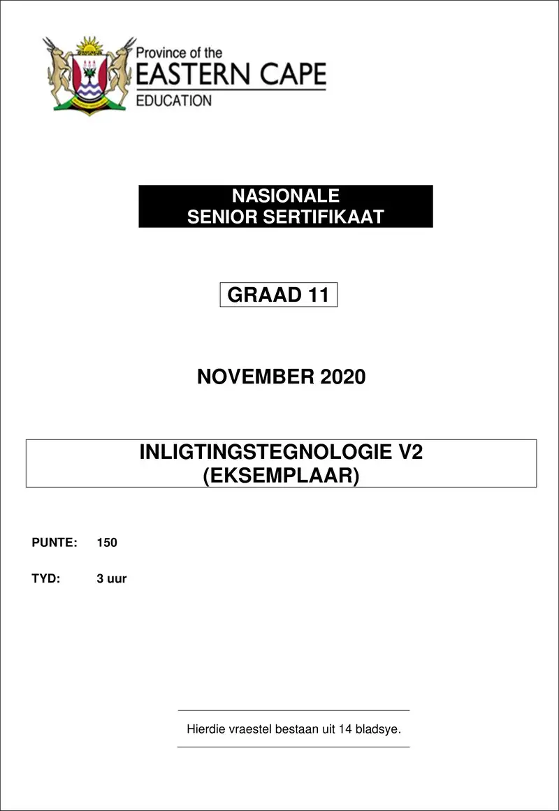 It P2 Gr11 QP Afr Nov 2020