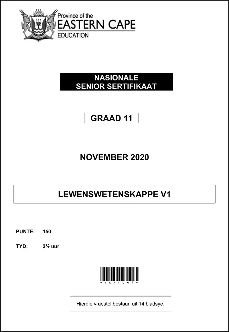 Grade 11 Life Sciences past paper 2020 – life sciences p1 qp gr11 nov 2020 afr d
