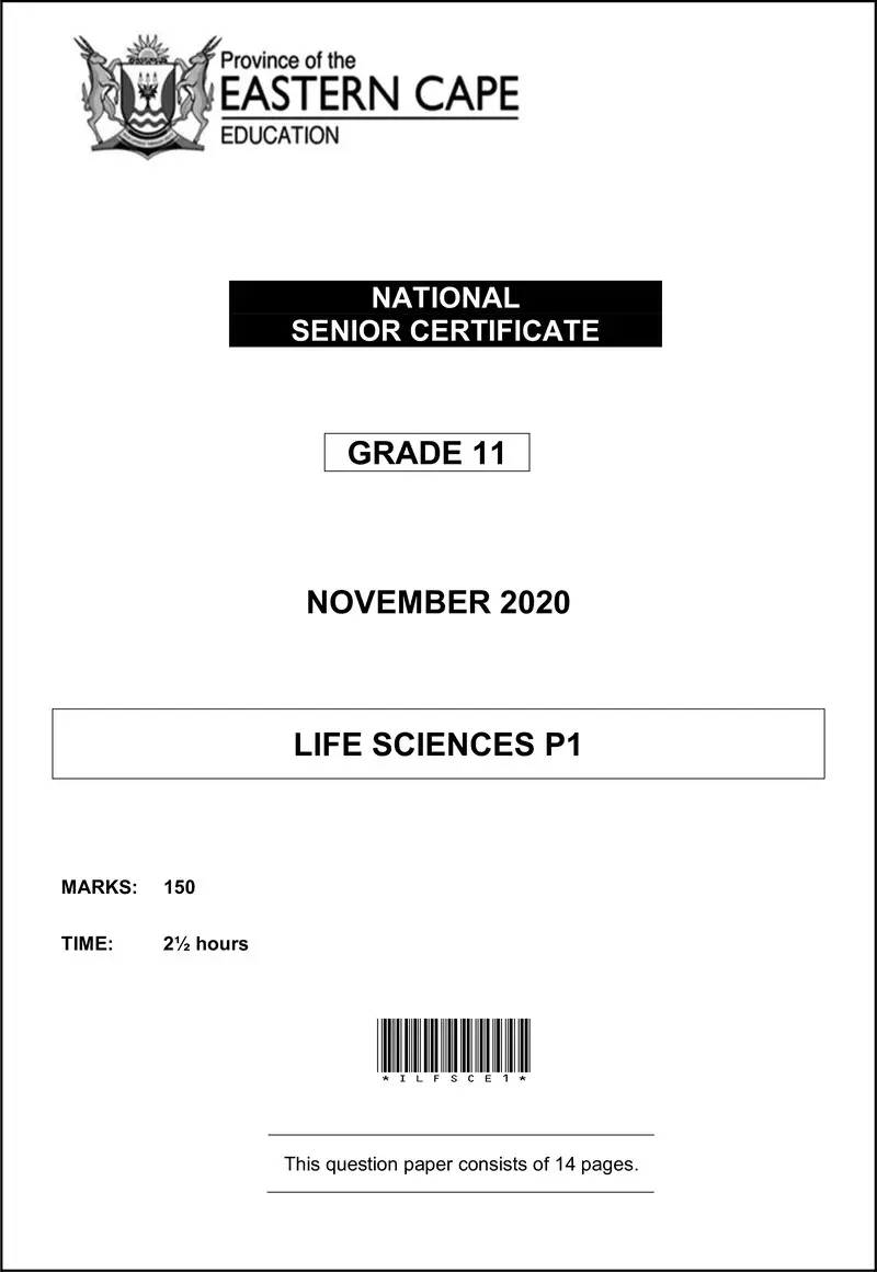 Life Sciences P1 QP Gr11 Nov 2020 Eng D