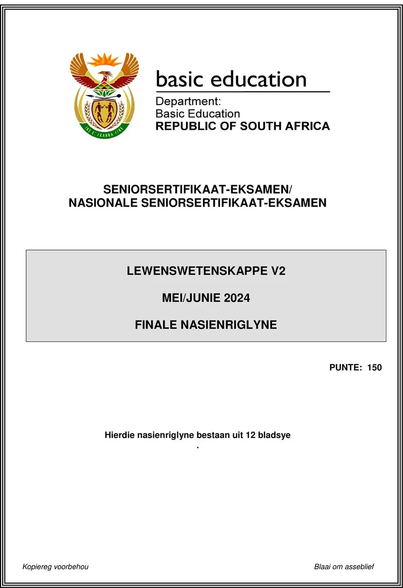 Life Sciences P2 May June 2024 Mg Afr