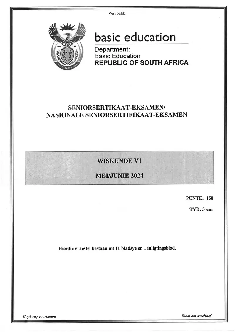 Mathematics P1 May June 2024 Afr