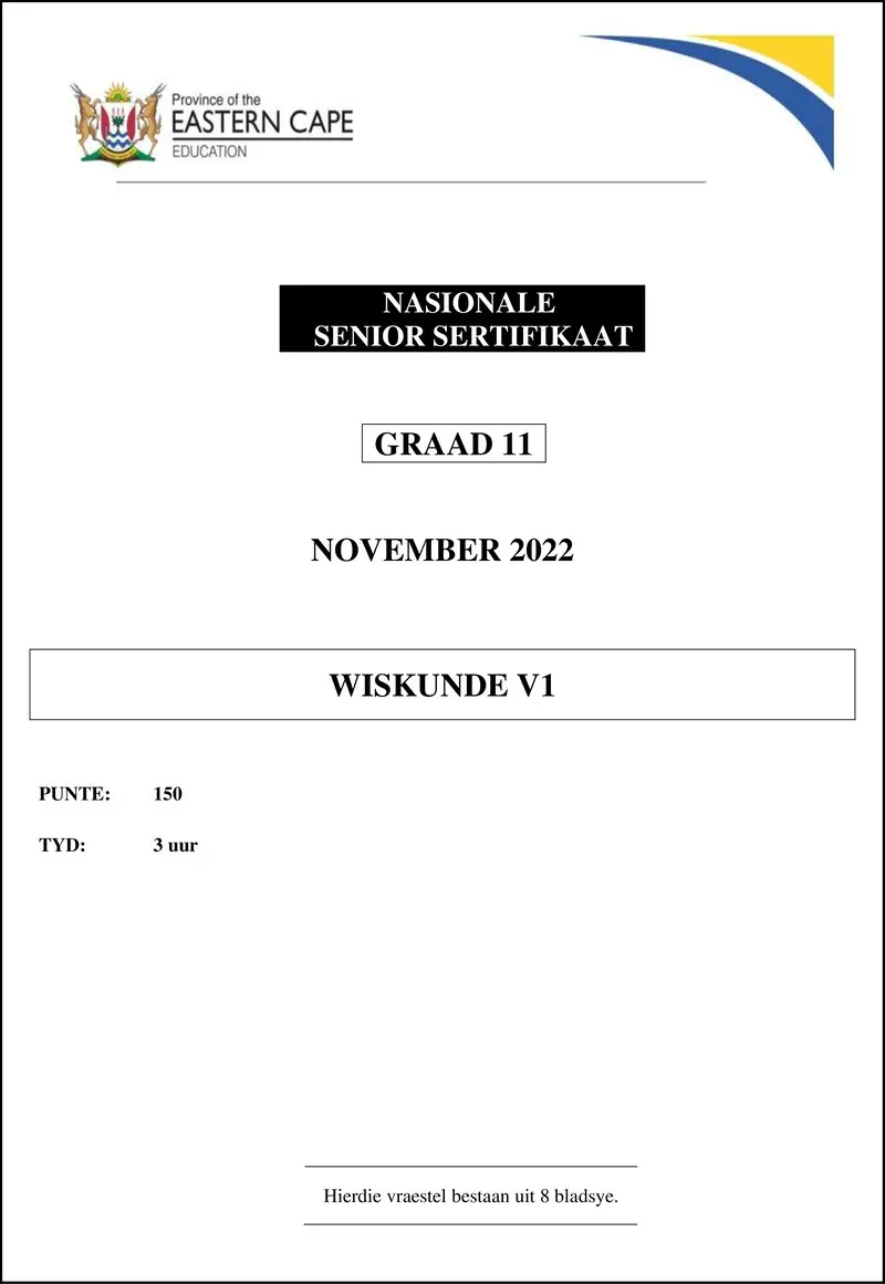 Mathematics P1 QP Gr11 Nov2022 Afr