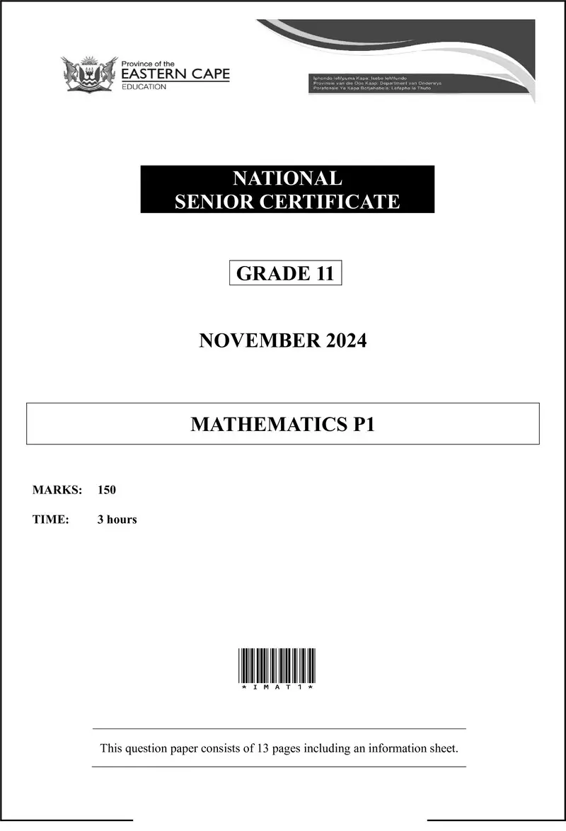 Maths P1 QP Gr11 Nov2024 Eng D