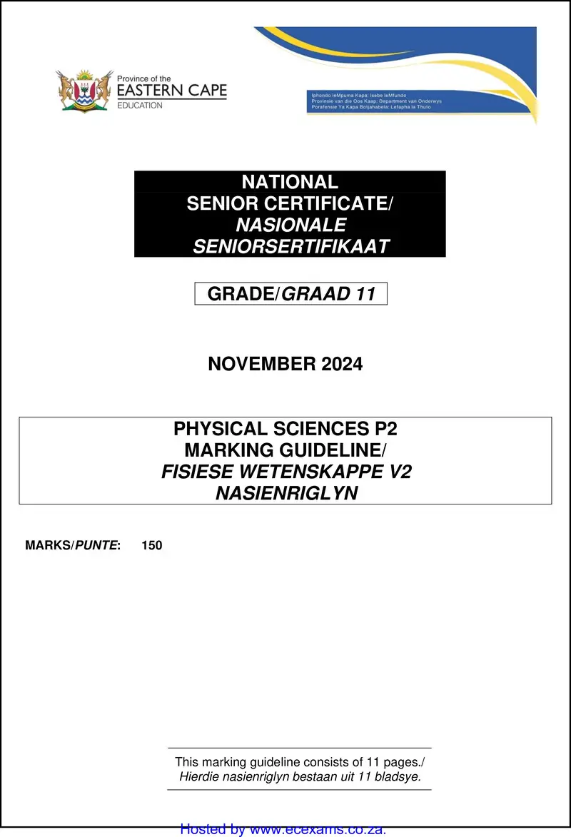 Physical Sciences P2 Gr11 Memo 2024 Eng Afr Watermark