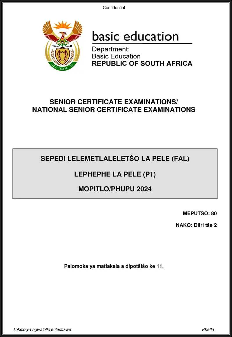 Sepedi Fal P1 May June 2024