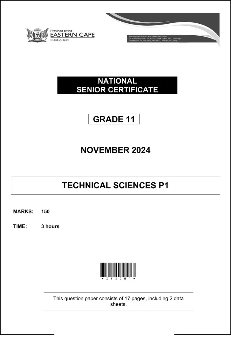 Tech Sciences P1 QP Gr11 Nov 2024 Eng D