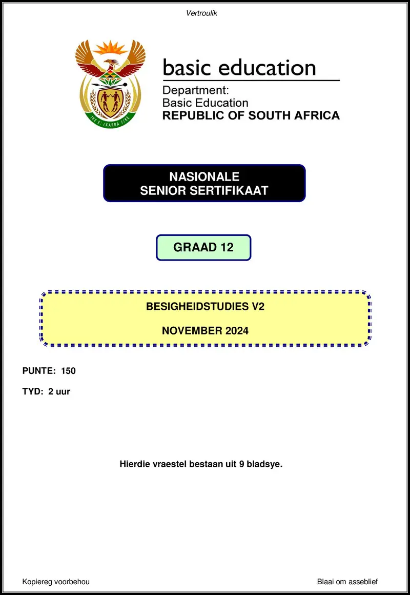 Business Studies P2 Nov 2024 Afr Gr12