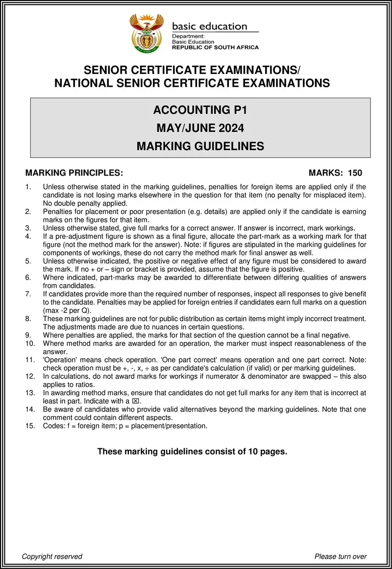 Grade 12 Accounting past paper 2024 – accounting p1 may june 2024 mg eng gr12