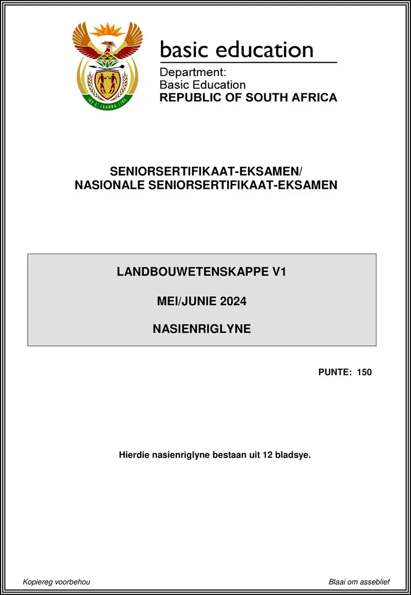 Agricultural Scienced P1 May June 2024 Mg Afr Gr12