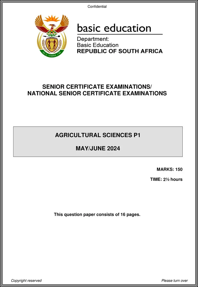 Agricultural Sciences P1 May June 2024 Eng Gr12