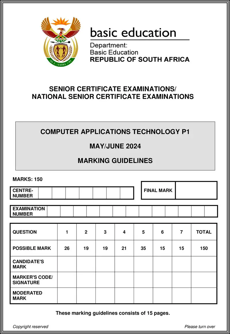Computer Applications Technology P1 May June 2024 Mg Eng Gr12