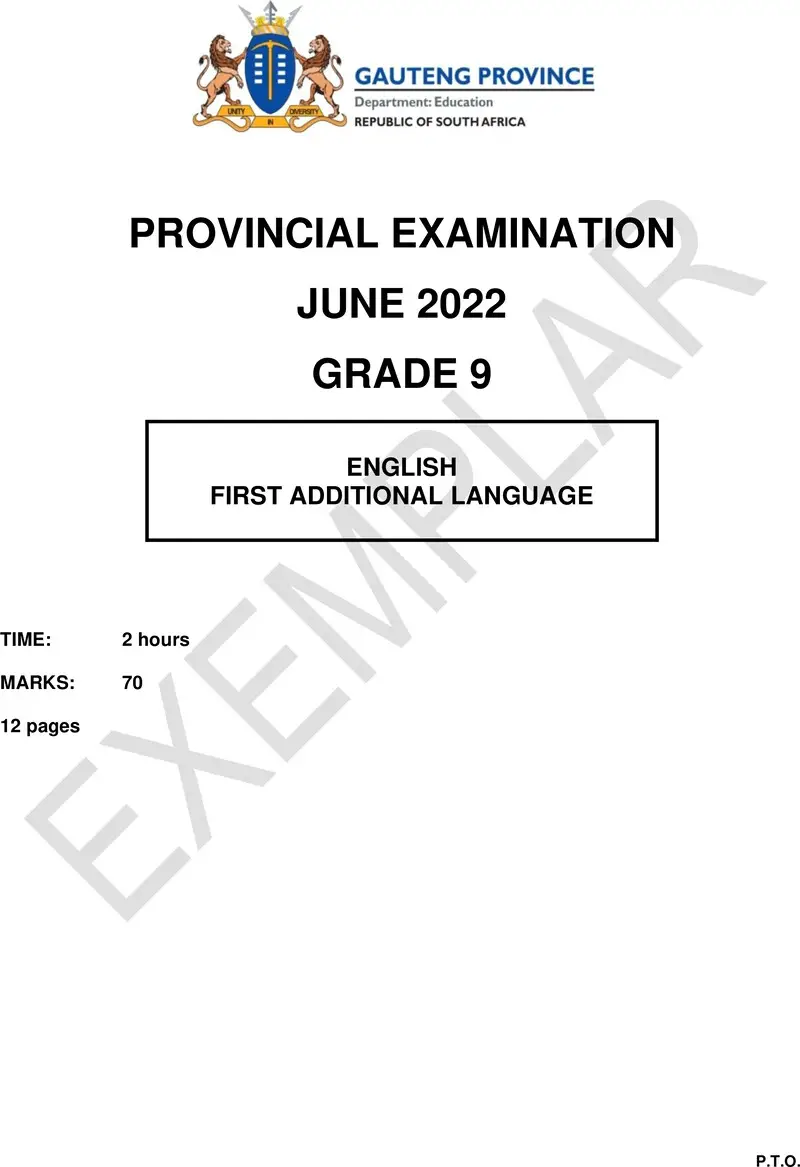 Grade 9 Provincial Exam Ng Fal June 2022 QP