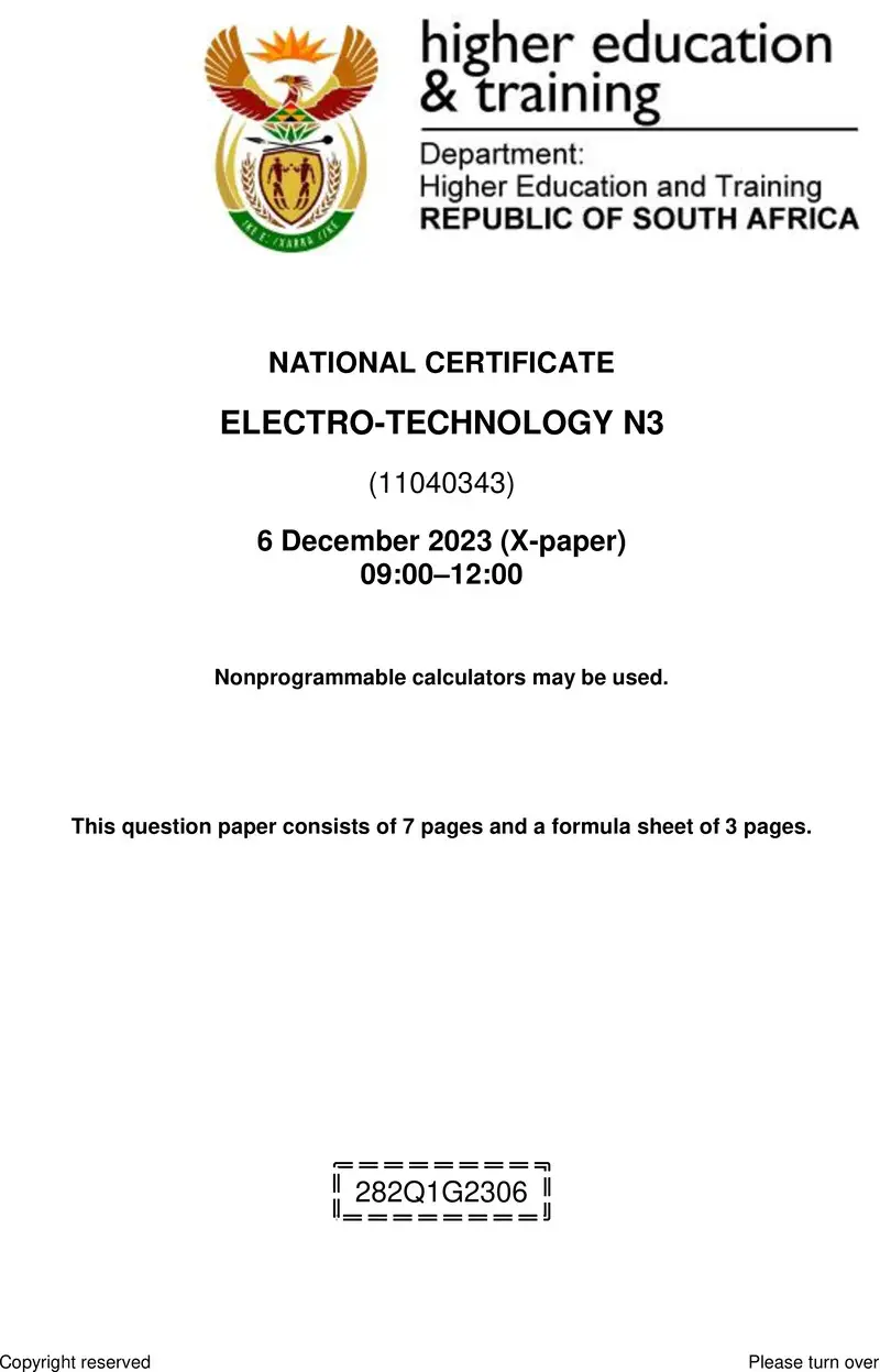 T560 Electro Technology N3 QP Nov 2023 Sign Off